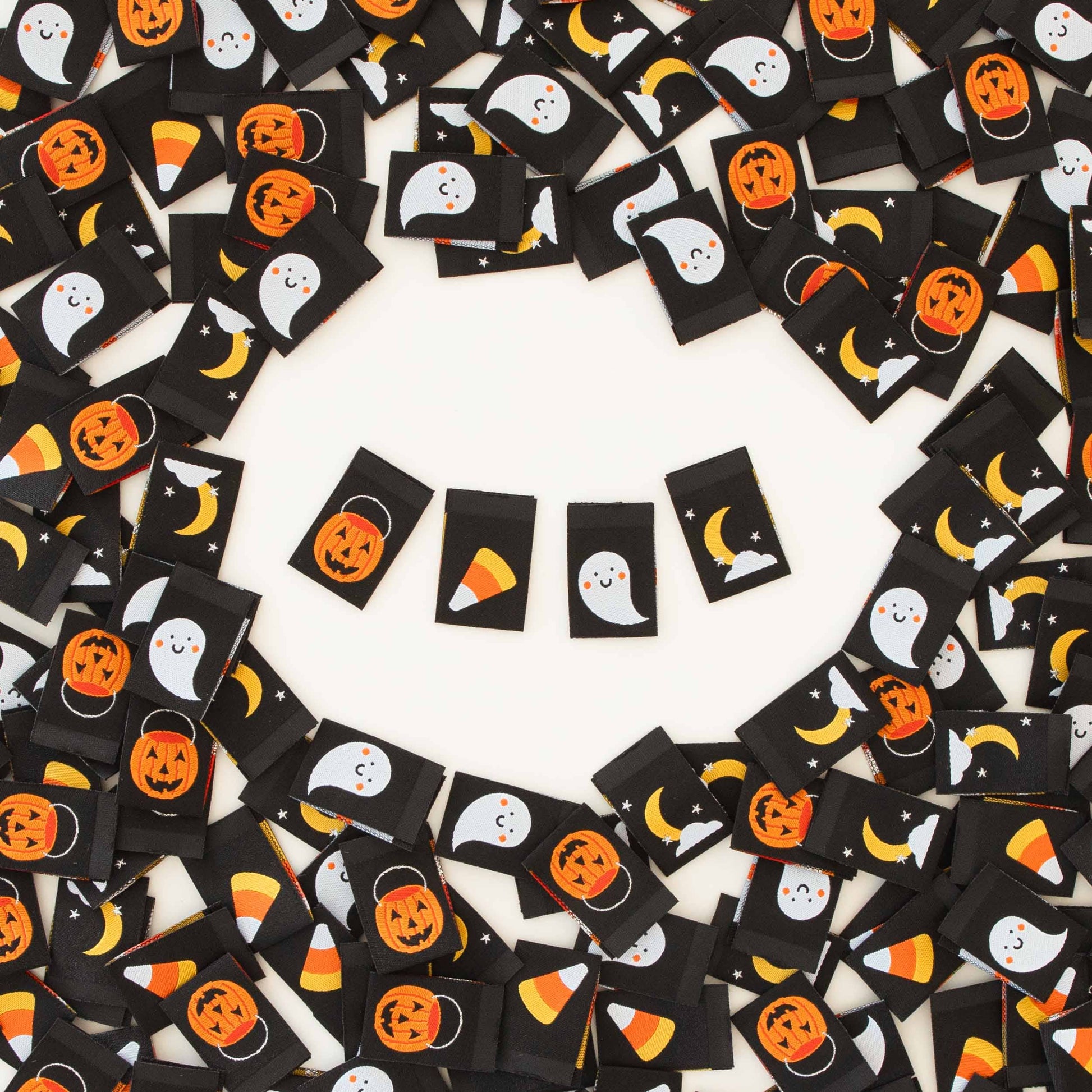 Sarah Hearts - Halloween Icons Multipack Woven Sewing Labels