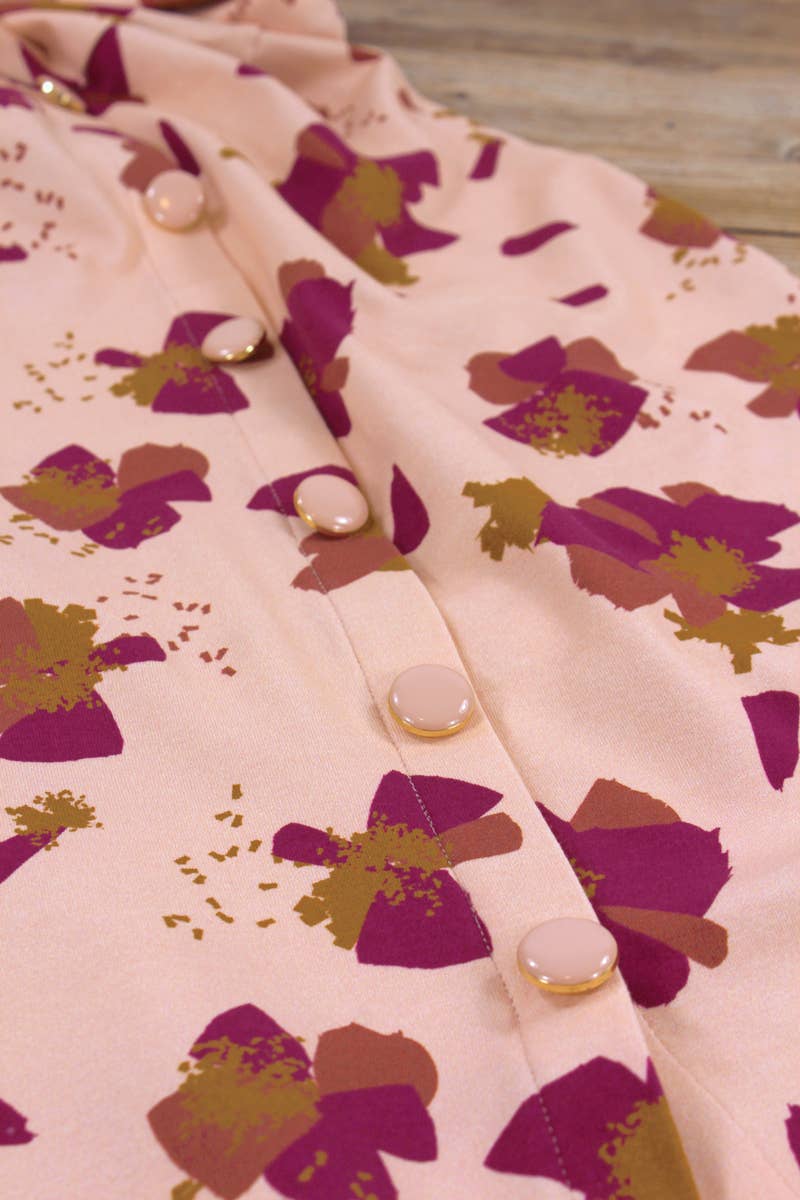 Eglantine et Zoé - Anémone Nude Organic Cotton Jersey Fabric