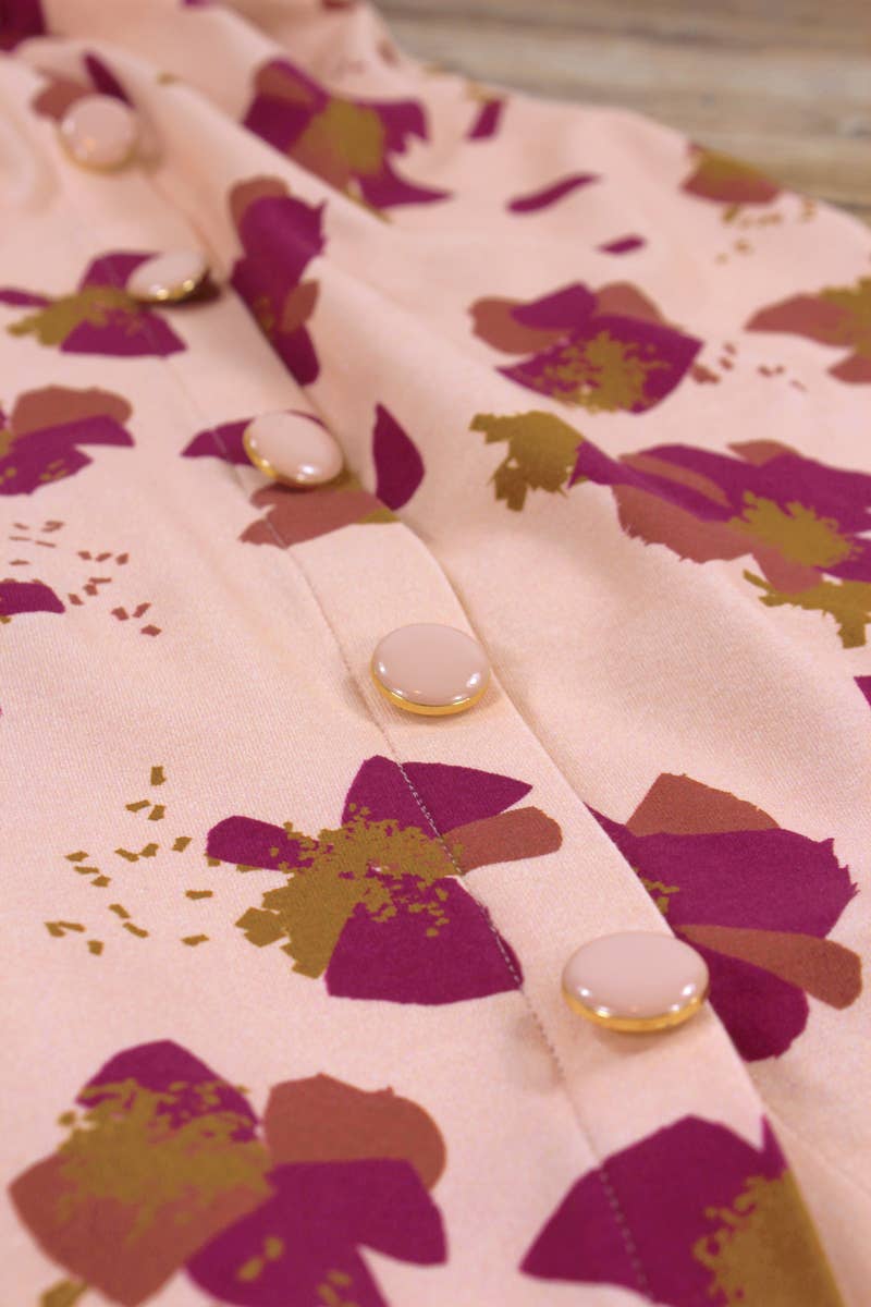 Eglantine et Zoé - Anémone Nude Organic Cotton Jersey Fabric