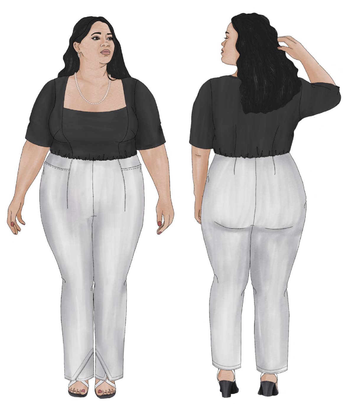 Style Falcon Diamond Hem Trousers Sewing Pattern