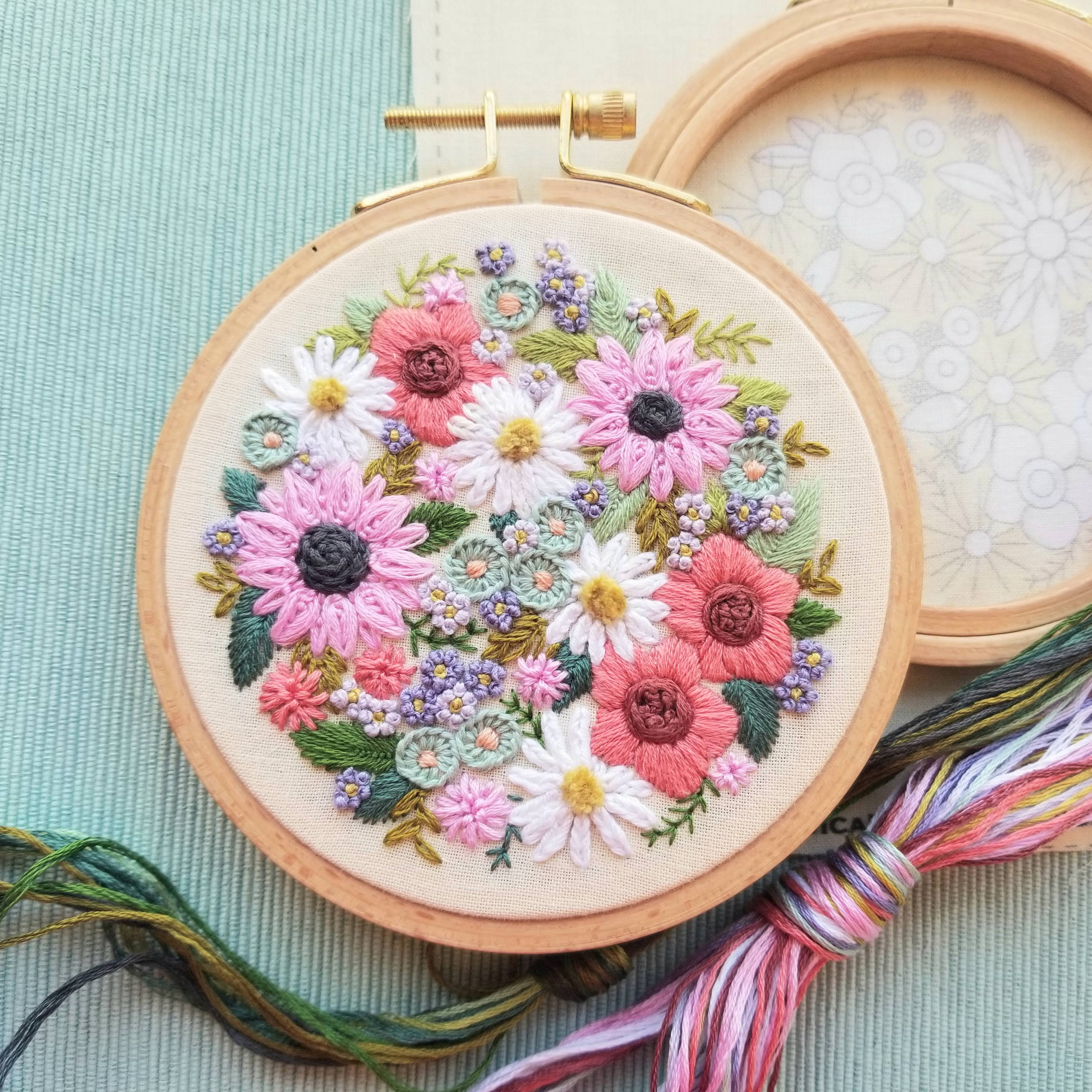 Jessica Long - Wildflower Sampler Embroidery Craft Kit