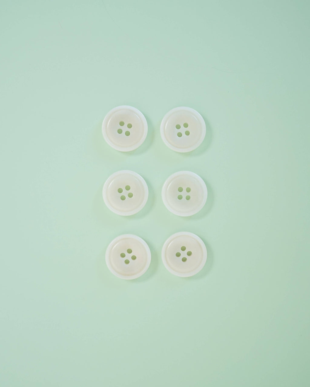 Matchy Matchy Sewing Club - Milk 7/8" Corozo Nut Buttons: Set of 6