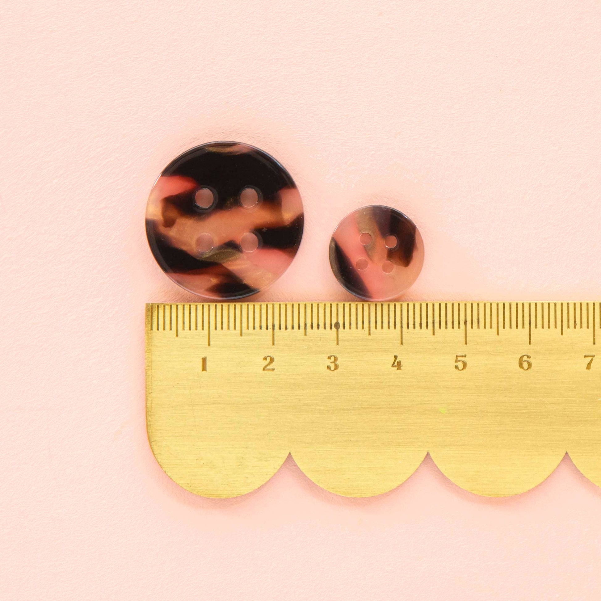 Sarah Hearts - Tortoise Shell Small 5/8" Buttons