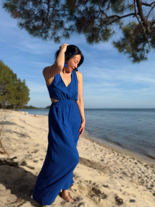 Viscose Crepe Fabric – Klein Blue | My Dress Made