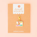 Sarah Hearts - Sewing Machine Removable Zipper Charm