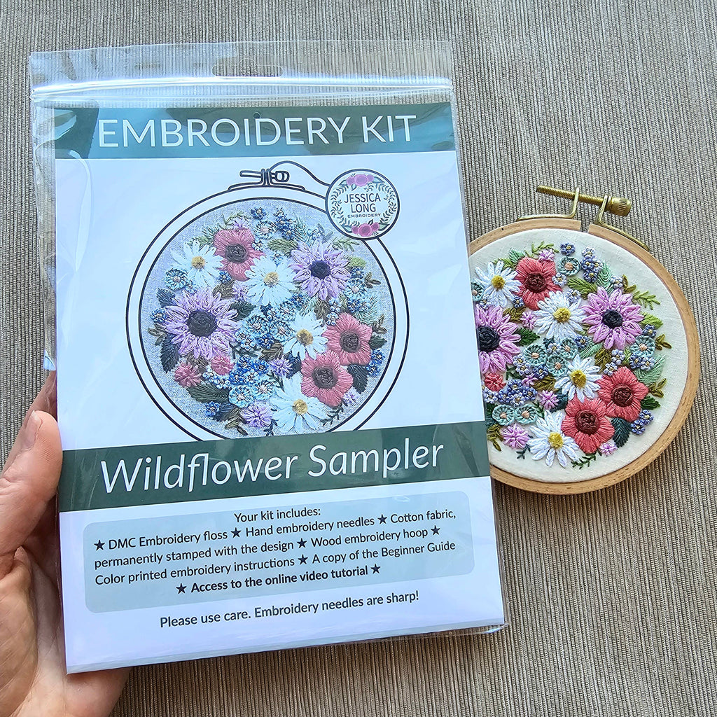 Jessica Long - Wildflower Sampler Embroidery Craft Kit