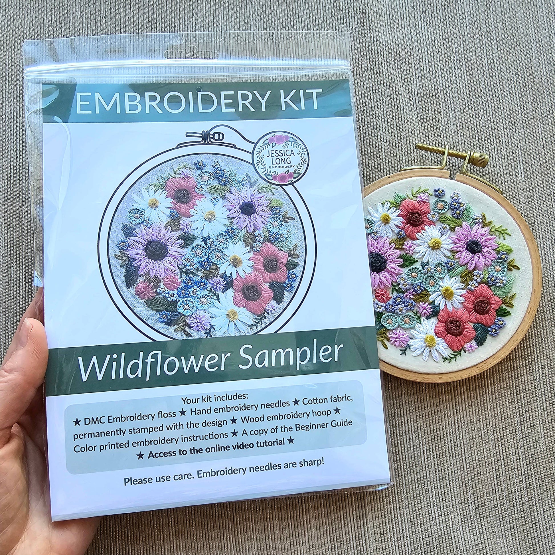 Jessica Long - Wildflower Sampler Embroidery Craft Kit