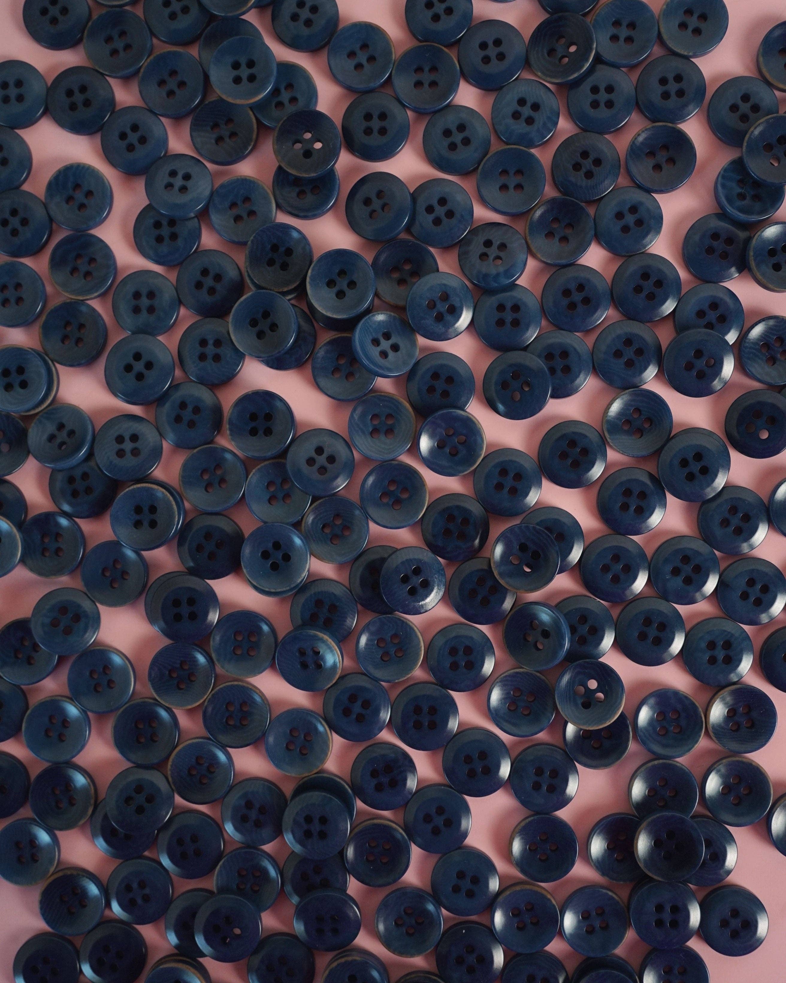 Matchy Matchy Sewing Club - Midnight 1/2" Corozo Nut Buttons: Set of 8