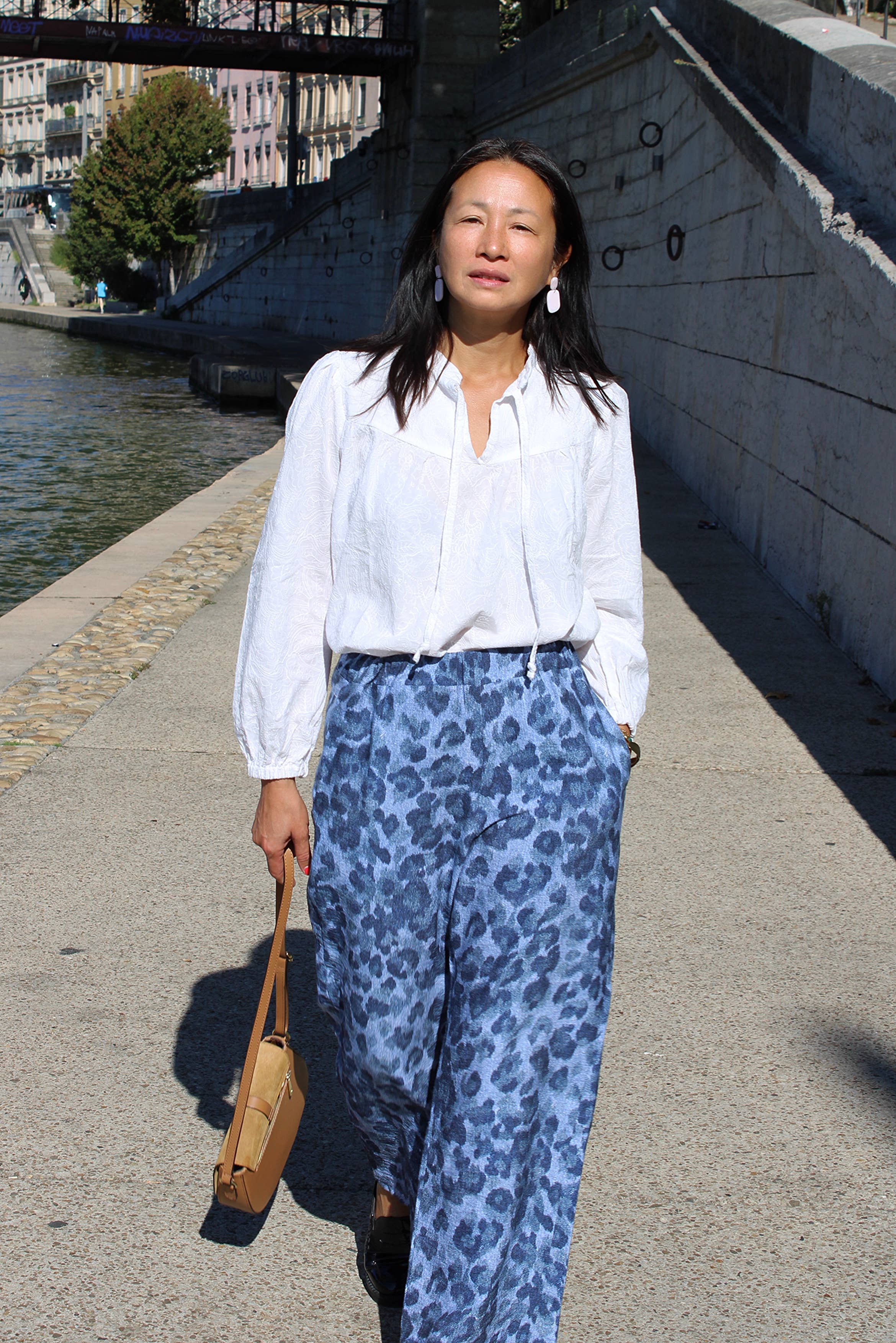 Slub Viscose Fabric – Denim Leopard – My Dress Made