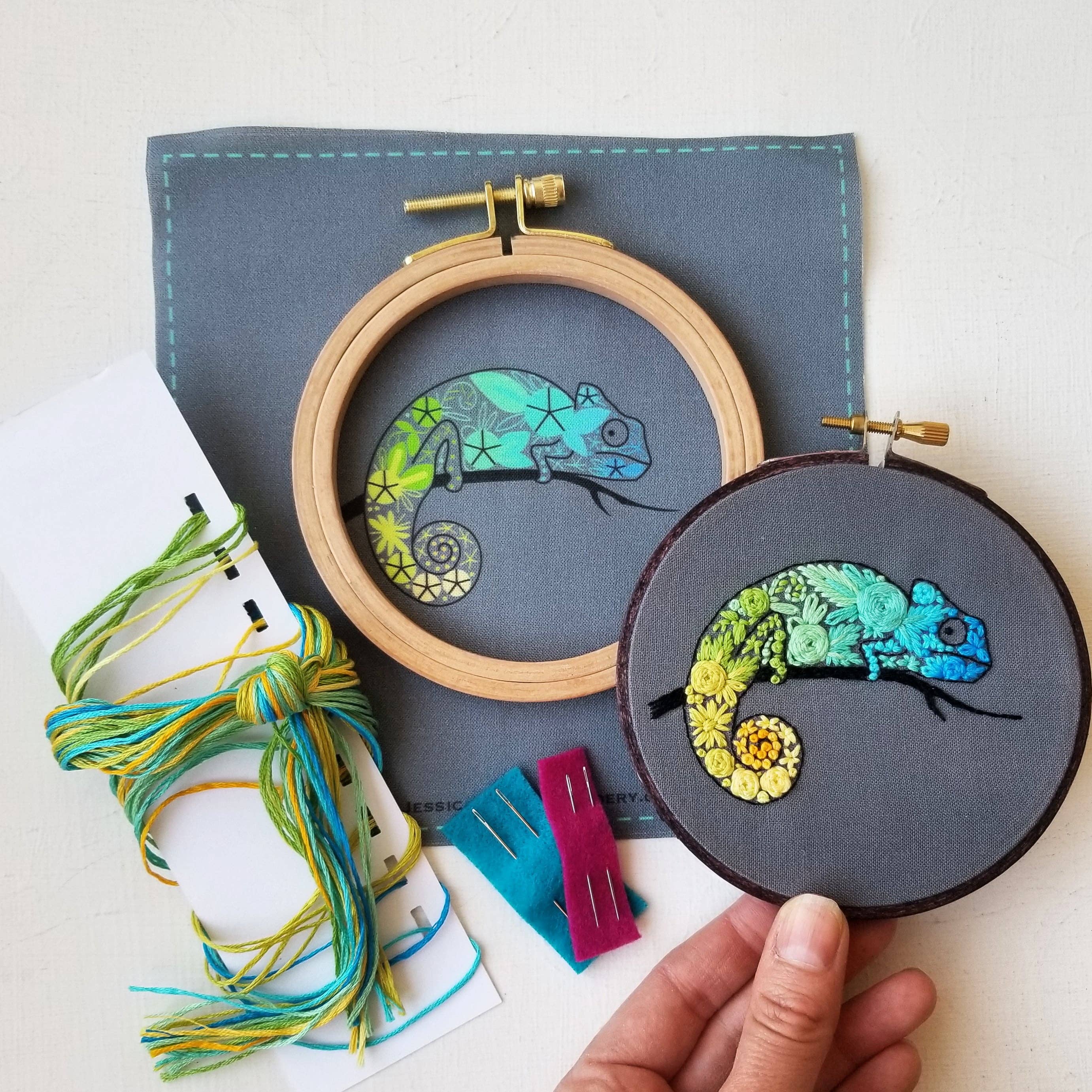 Jessica Long - Chameleon Beginner Needlepoint Kit