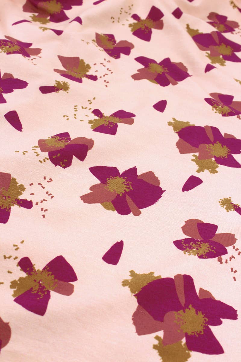 Organic Cotton Jersey Fabric – Anémone Nude – Eglantine et Zoé