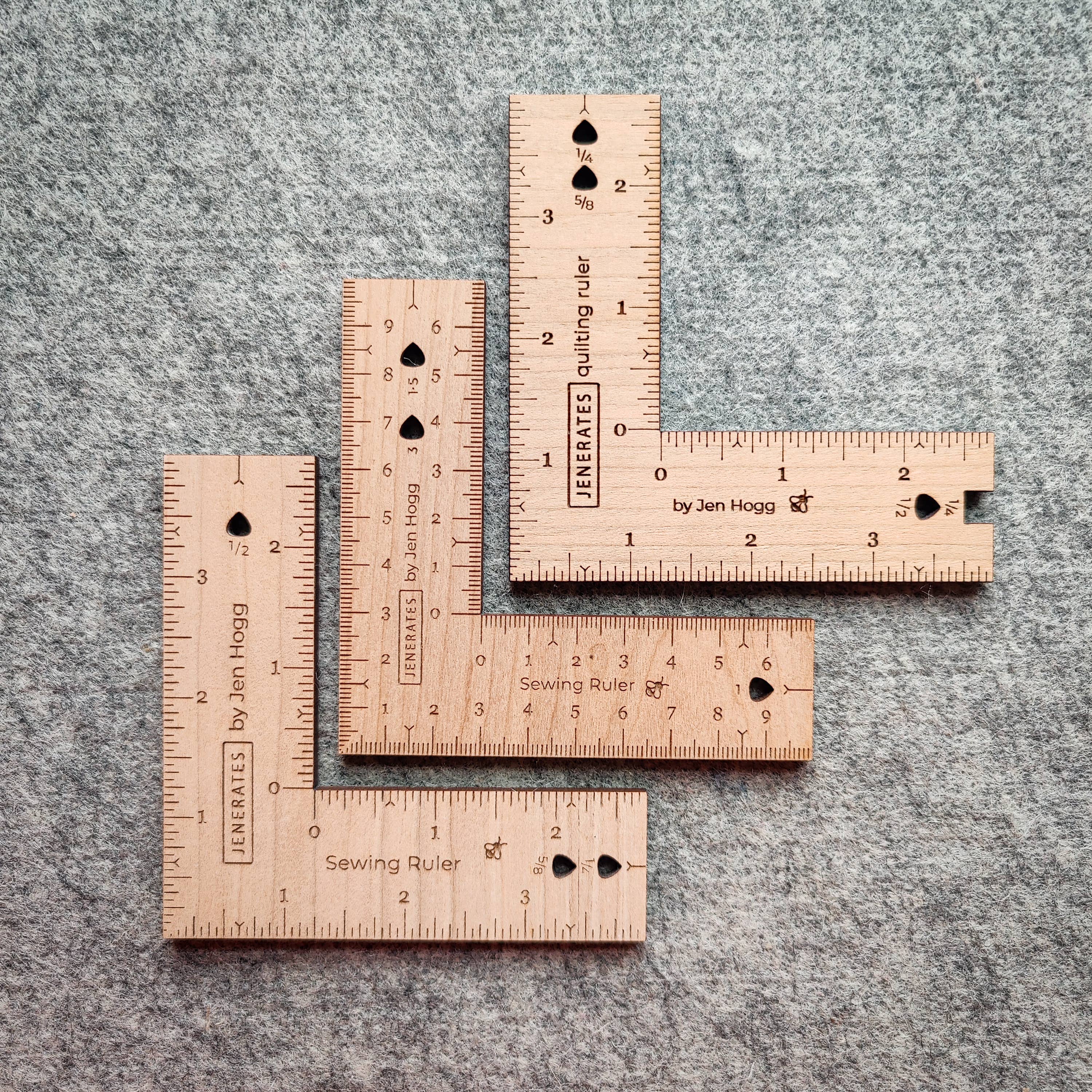 Jenerates Sewing Rulers: Sewing Ruler: Imperial