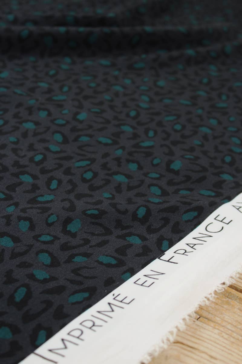 Eglantine et Zoé - Bagheera Anthracite Viscose Fabric