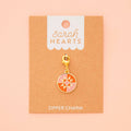 Sarah Hearts - Round Quilt Star Removable Zipper Charm