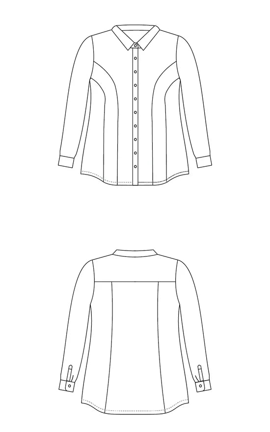 Cashmerette Harrison Shirt Pattern, size 12-32, Cup sizes C-H