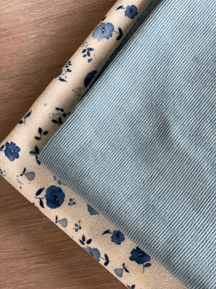 Fine Velvet Corduroy Fabric – Shadow Blue – Atelier 27