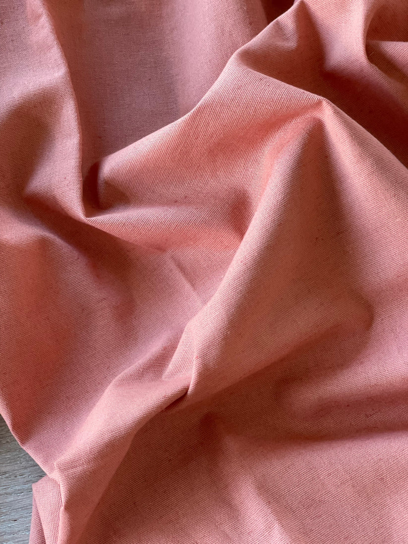Raw Cotton Linen Canvas Fabric – Terracotta – Atelier 27
