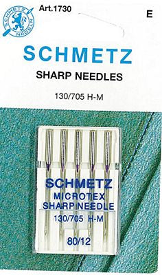 Schmetz MICROTEX Needles 5pk, 12/80