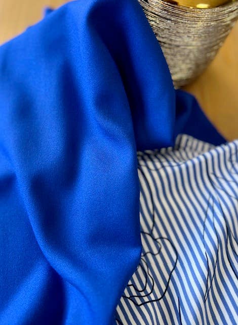 Viscose Crepe Fabric – Klein Blue | My Dress Made