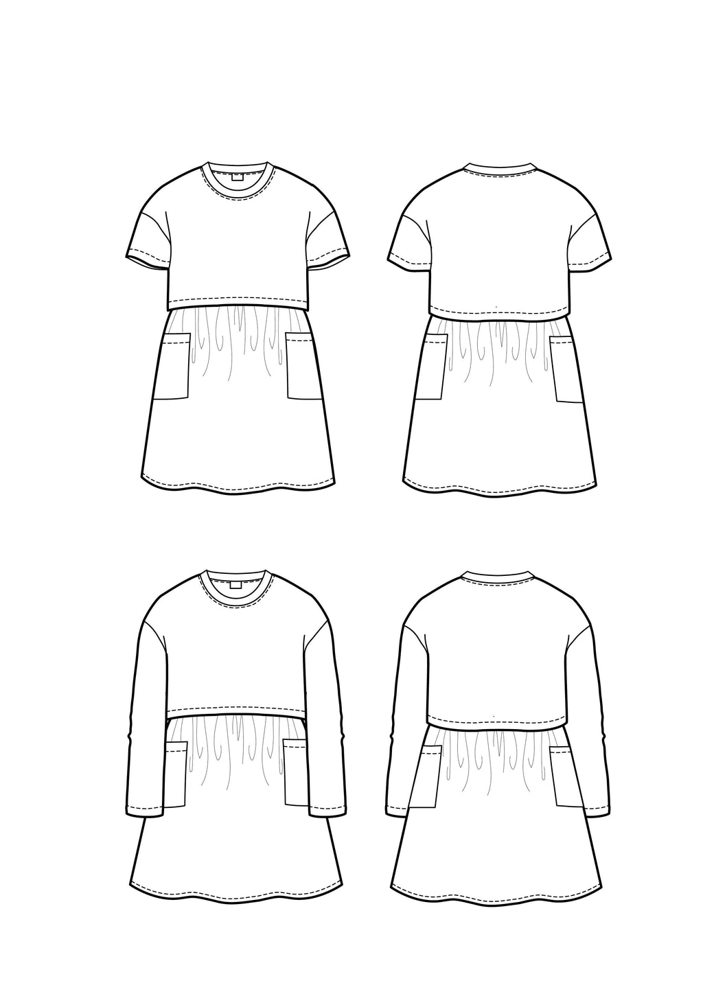 Little Rosy Cheeks - MIZZLE Dress pattern - Children's Sewing Pattern