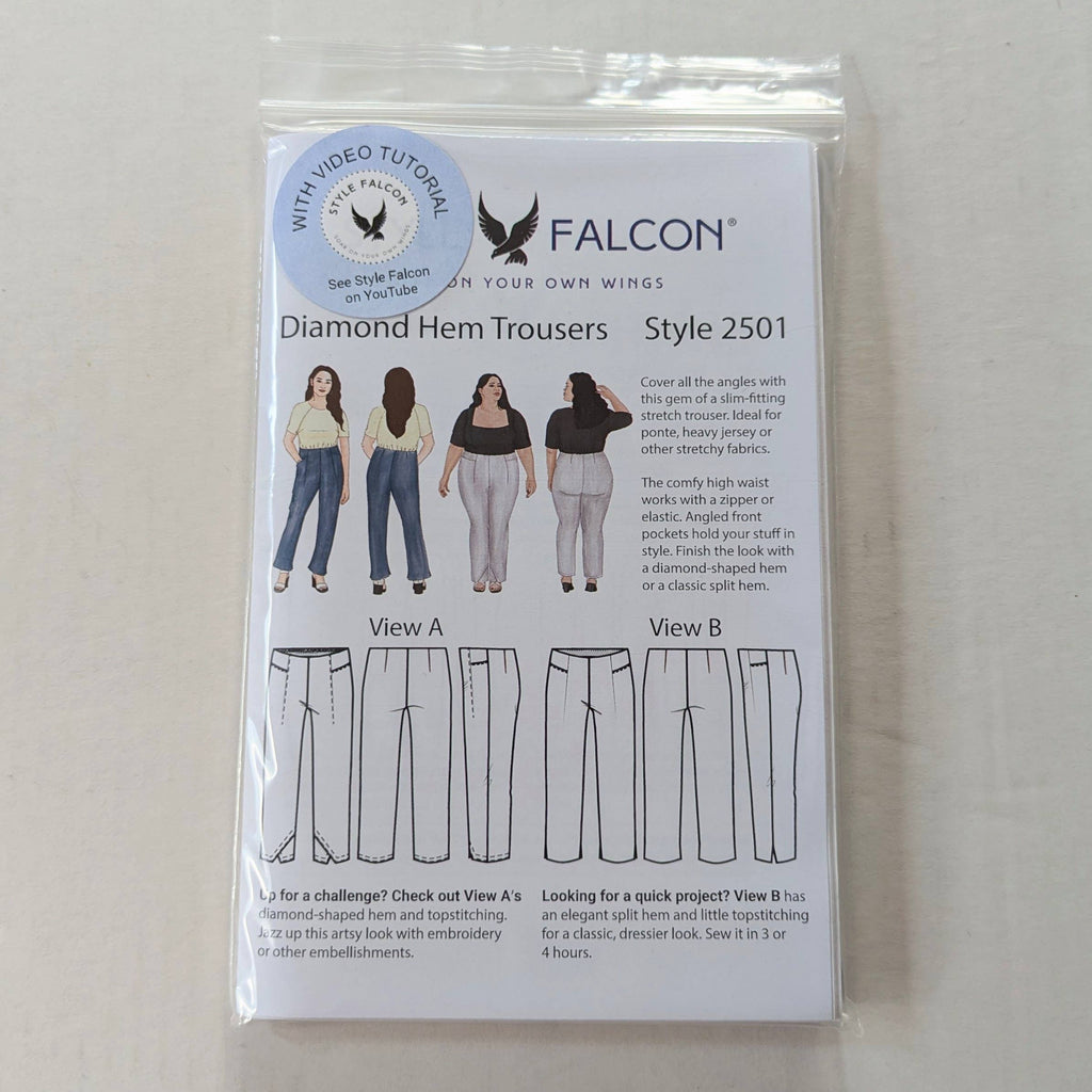 Style Falcon Diamond Hem Trousers Sewing Pattern
