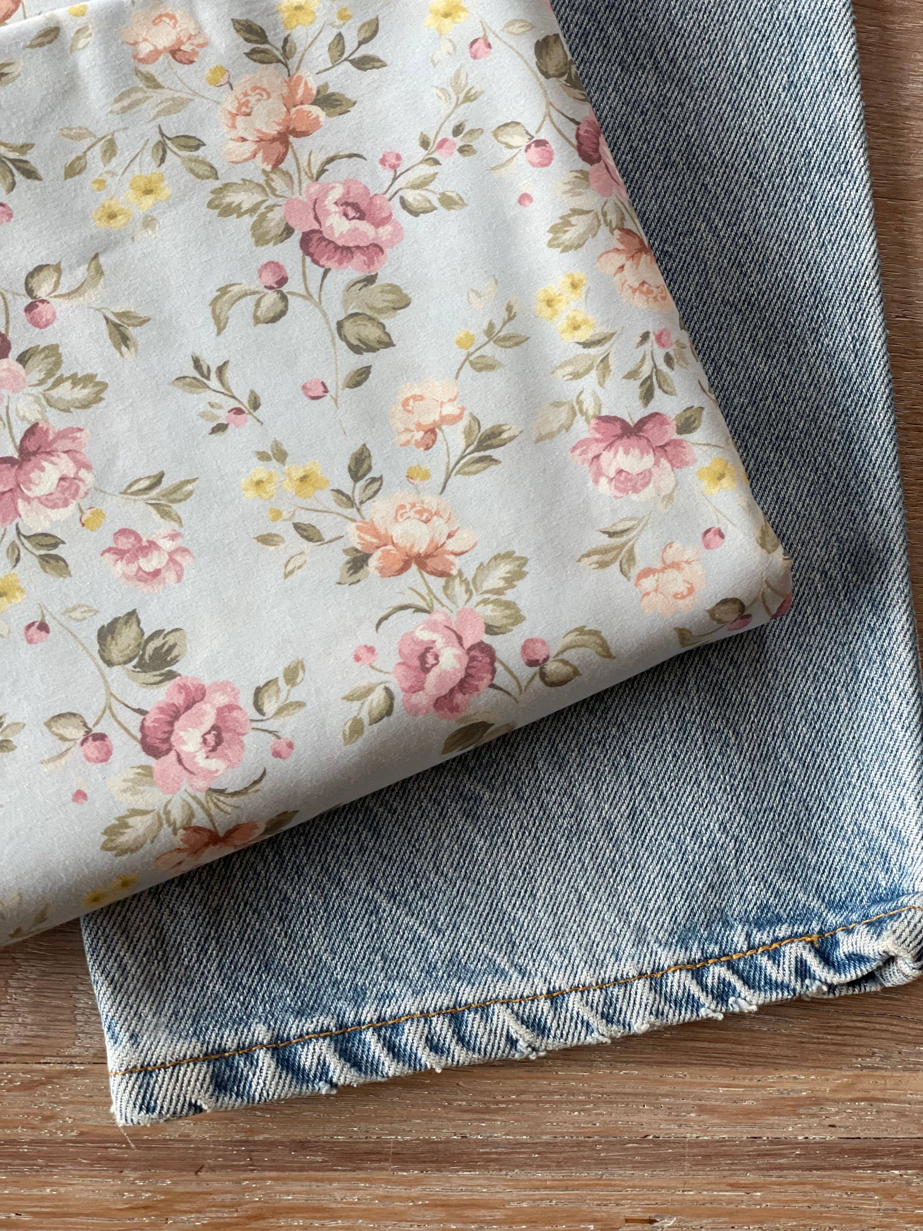 Cotton Poplin Fabric – Antoinette Print Glacier – Atelier 27