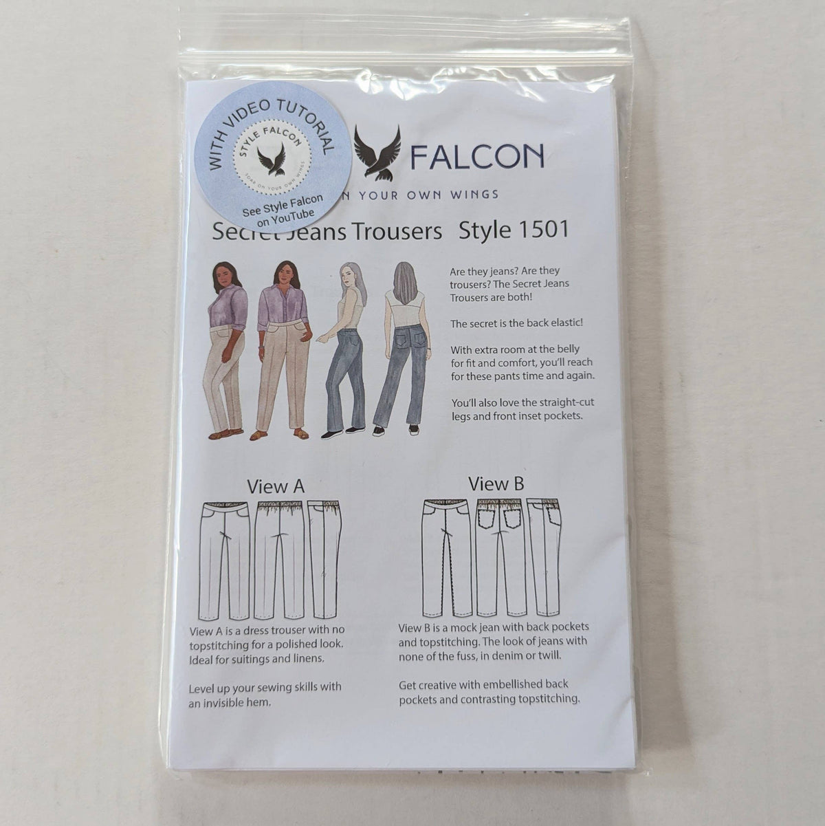Style Falcon Secret Jeans Trousers Sewing Pattern