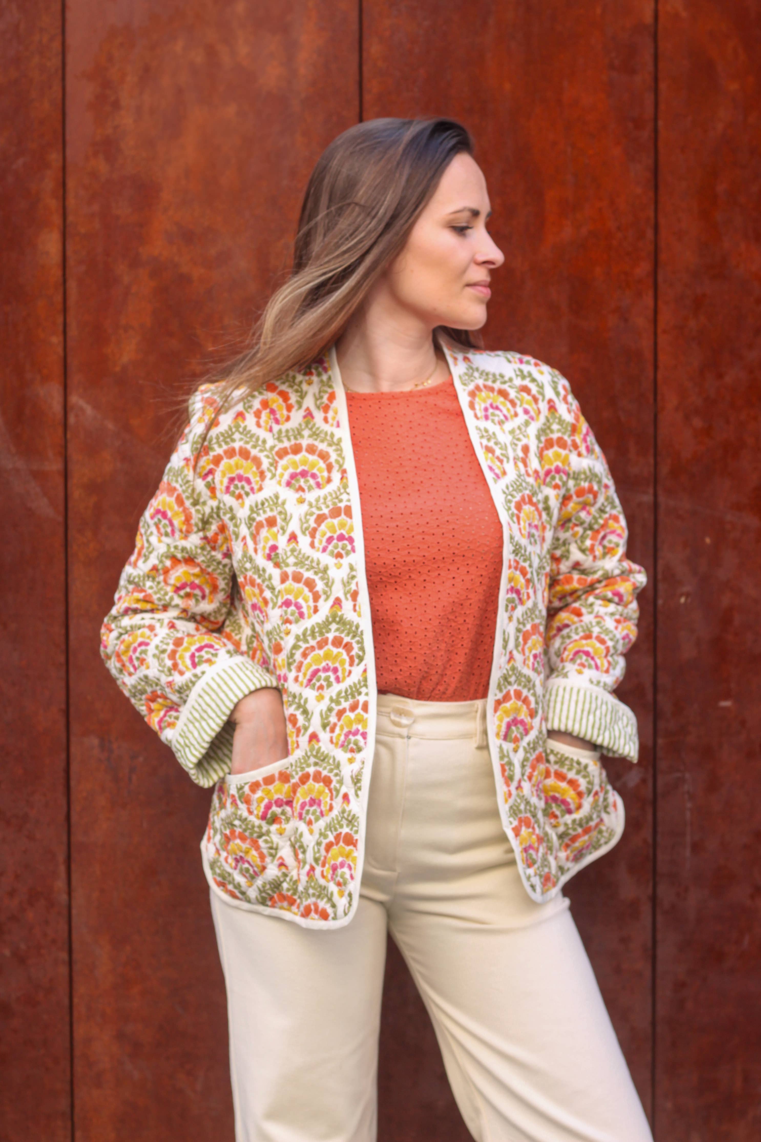 Cha' coud Siloé Jacket printed sewing pattern envelope with line drawings and size chart