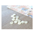 Atelier 27 ivory mother-of-pearl button 10mm 2-hole, sold individually, made in France