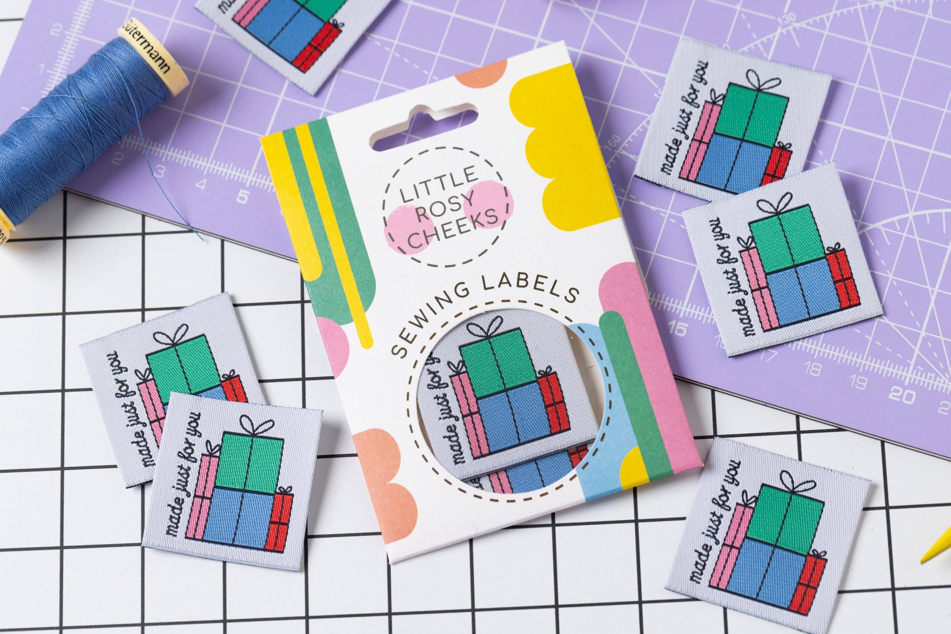 Little Rosy Cheeks “Just For You” Sewing Labels – Woven Tags (6 per Pack)