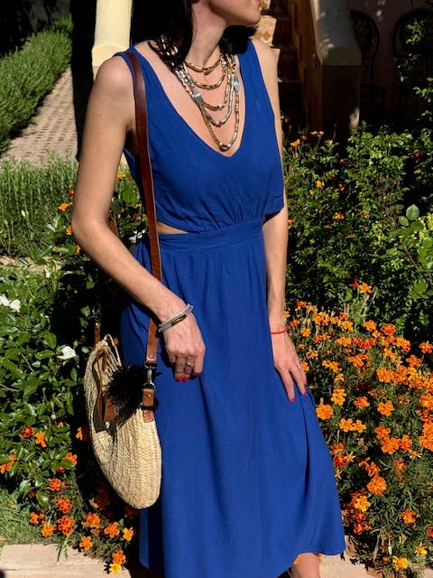 Viscose Crepe Fabric – Klein Blue | My Dress Made