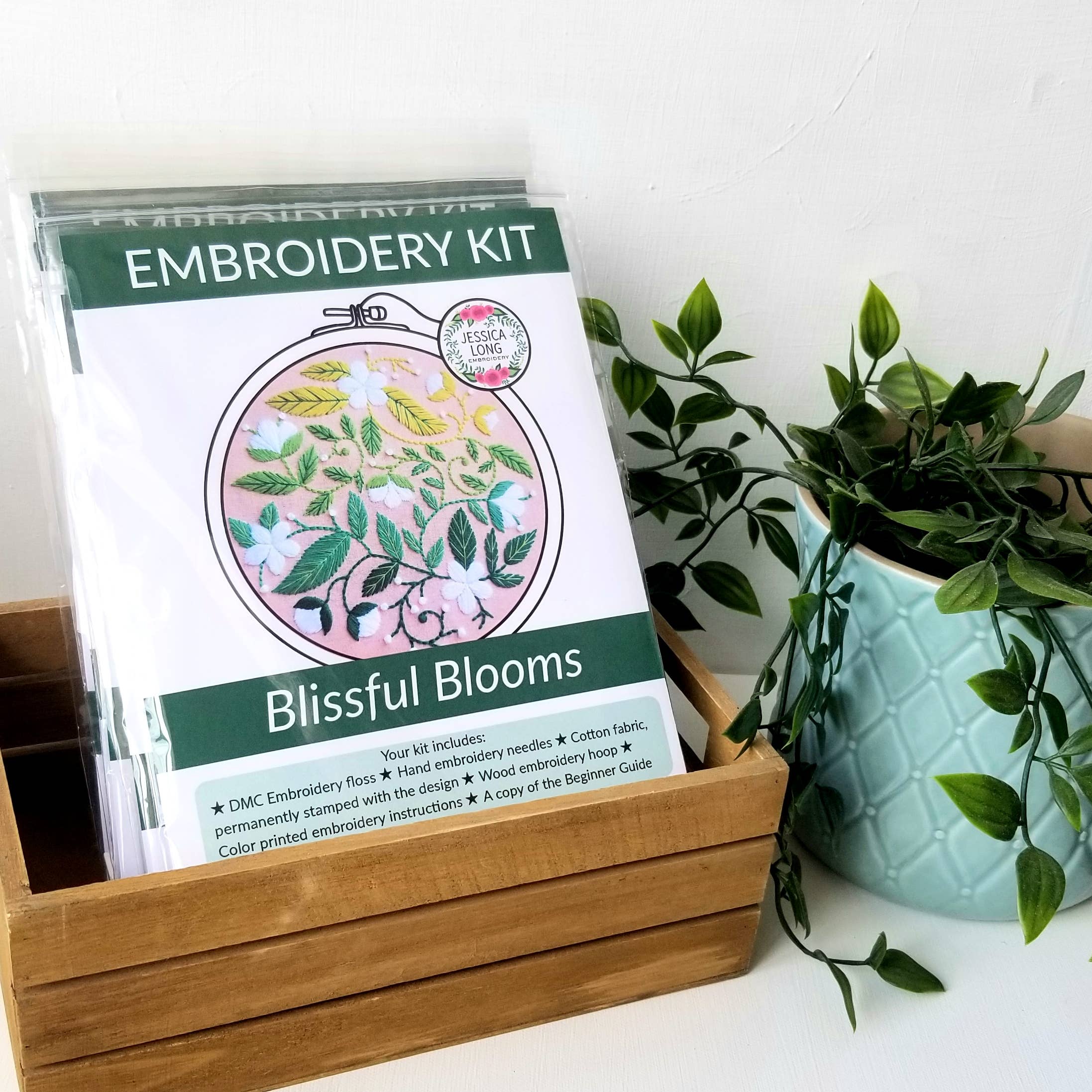 Jessica Long - Blissful Blooms Beginner Embroidery Kit