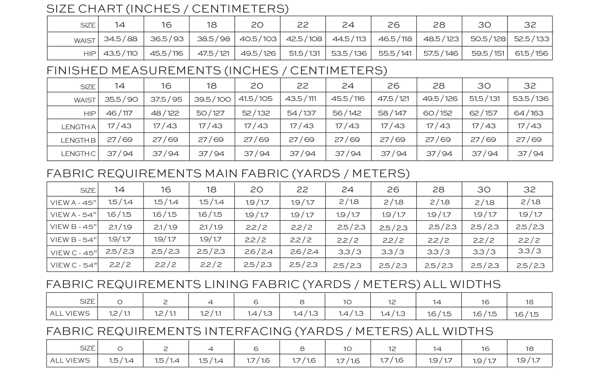 True Bias - Blair Skirt Pattern - Size 14-32