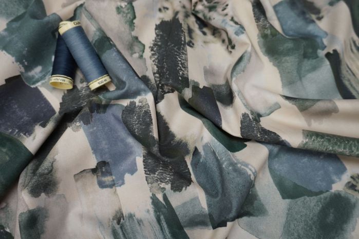 Cotton Lawn Fabric – Original Brushstroke – Lady McElroy
