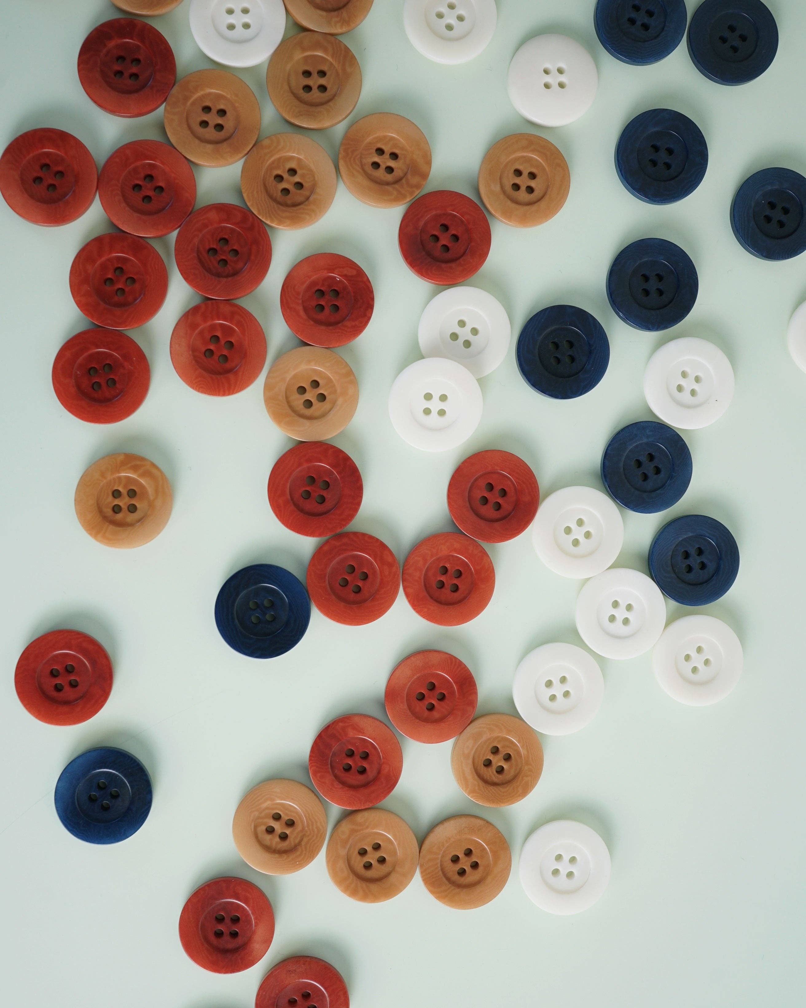 Midnight 1" Corozo Nut Buttons: Set of 4