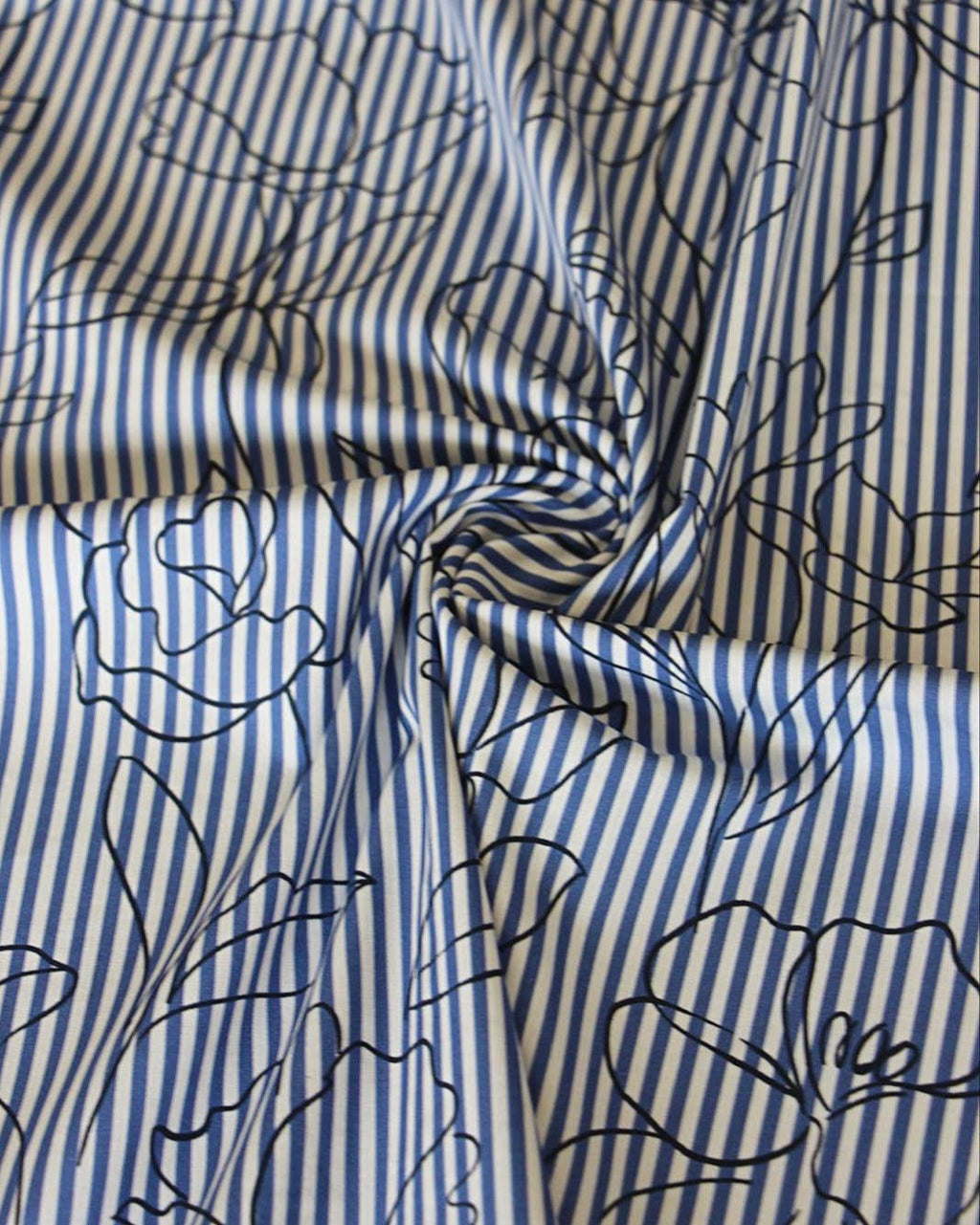 Cotton Fabric – Alyzée Striped Floral – My Dress Made