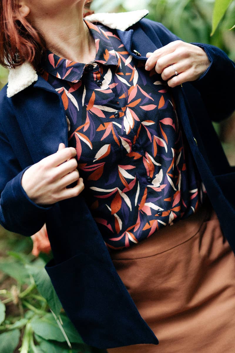 Eglantine et Zoé - Mowgli Ink Blue Viscose Fabric