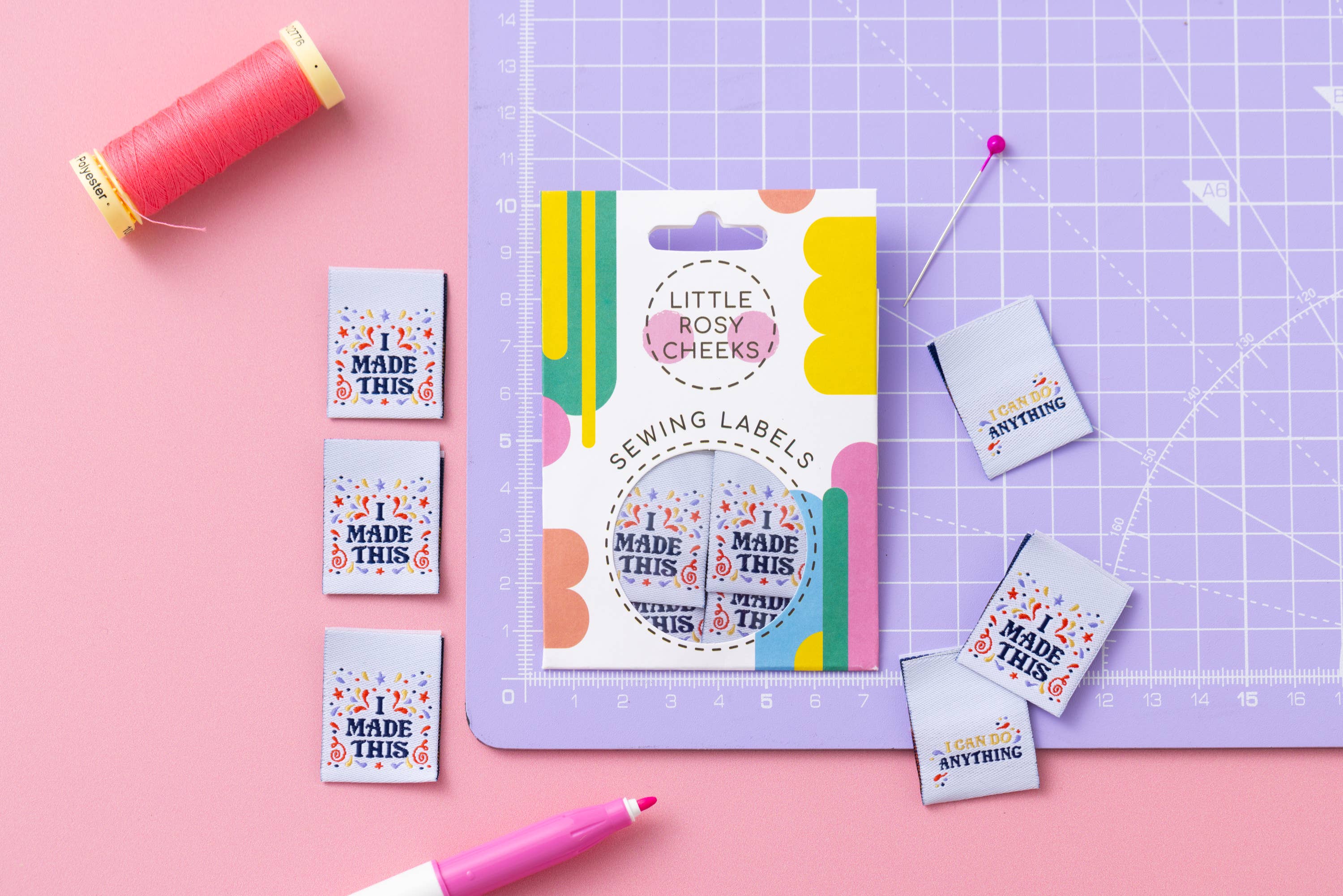 I Made This labels with Little Rosy Cheeks packaging card
