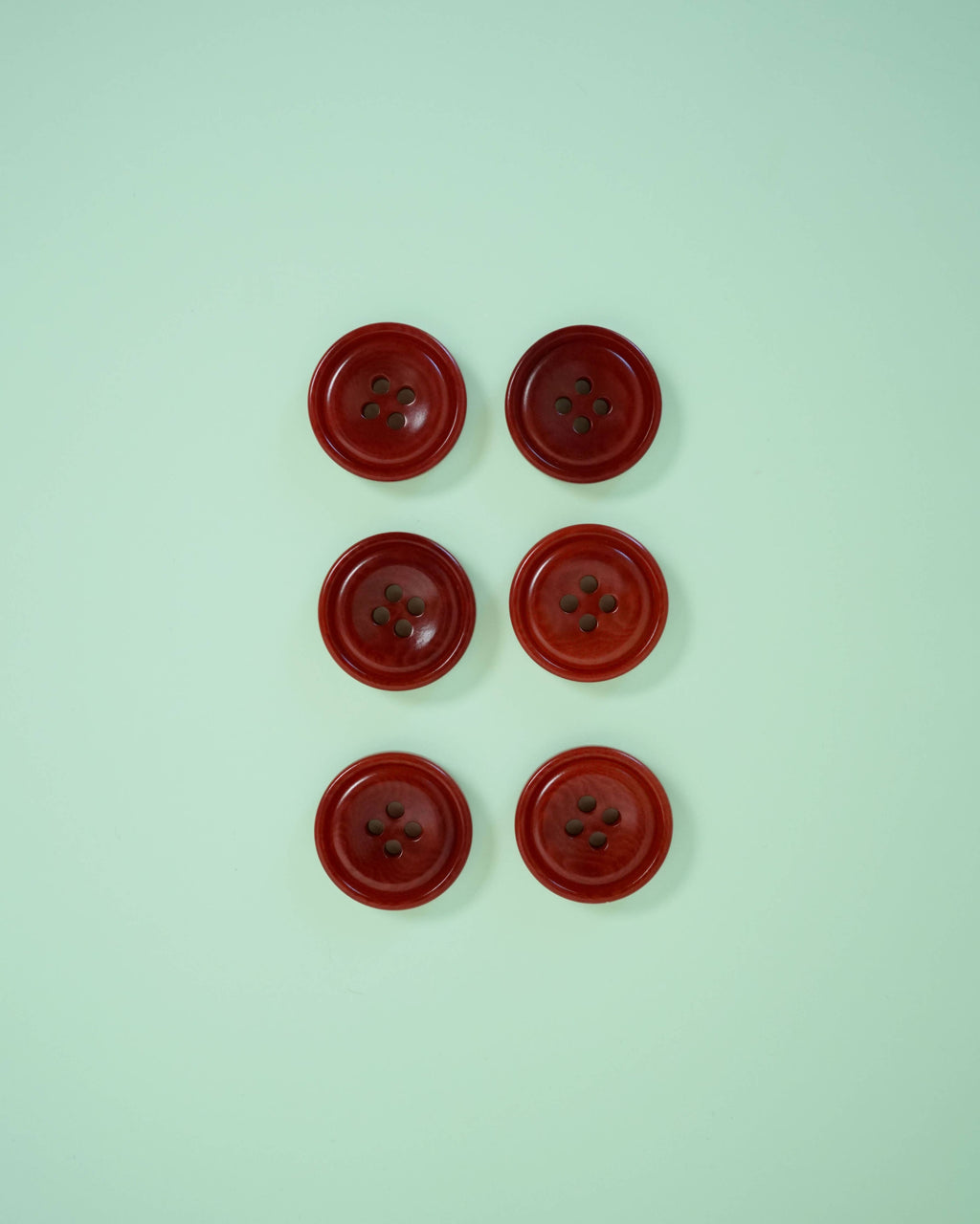 Amber 3/4" Corozo Nut Buttons: Set of 6
