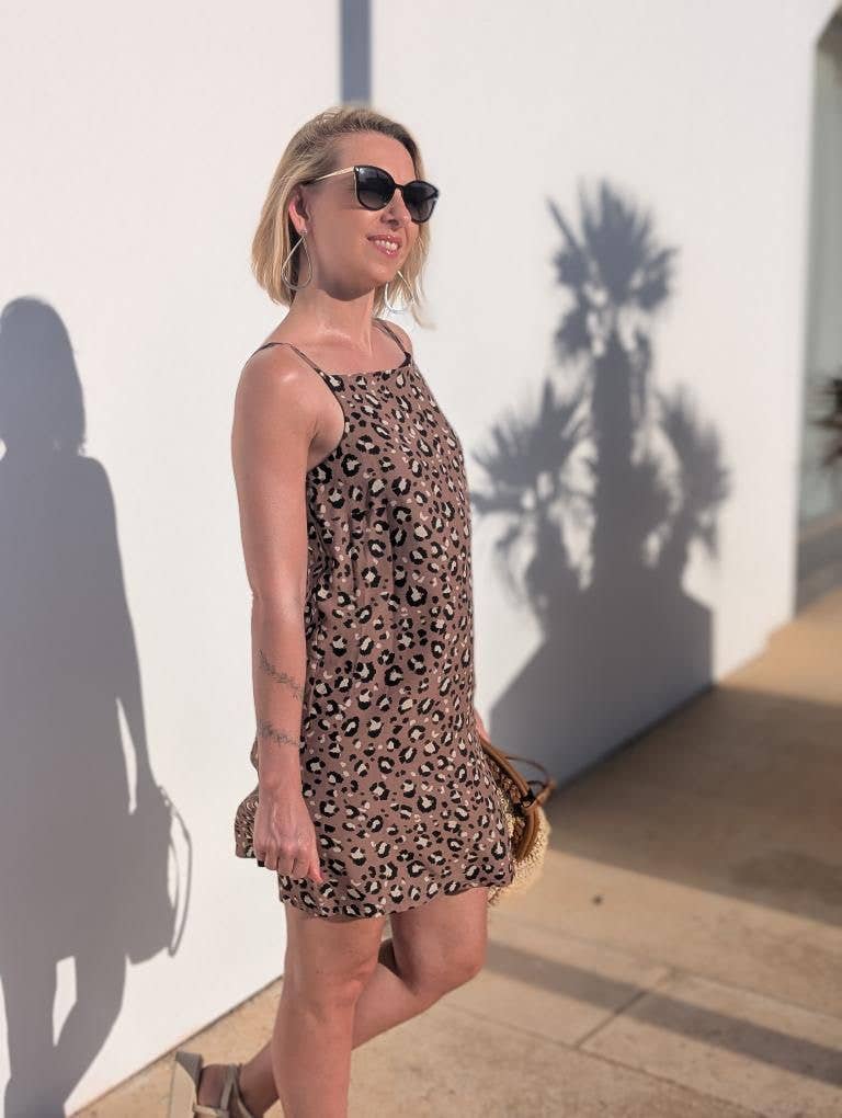 Viscose Poplin Fabric – Mocha Leopard – My Dress Made