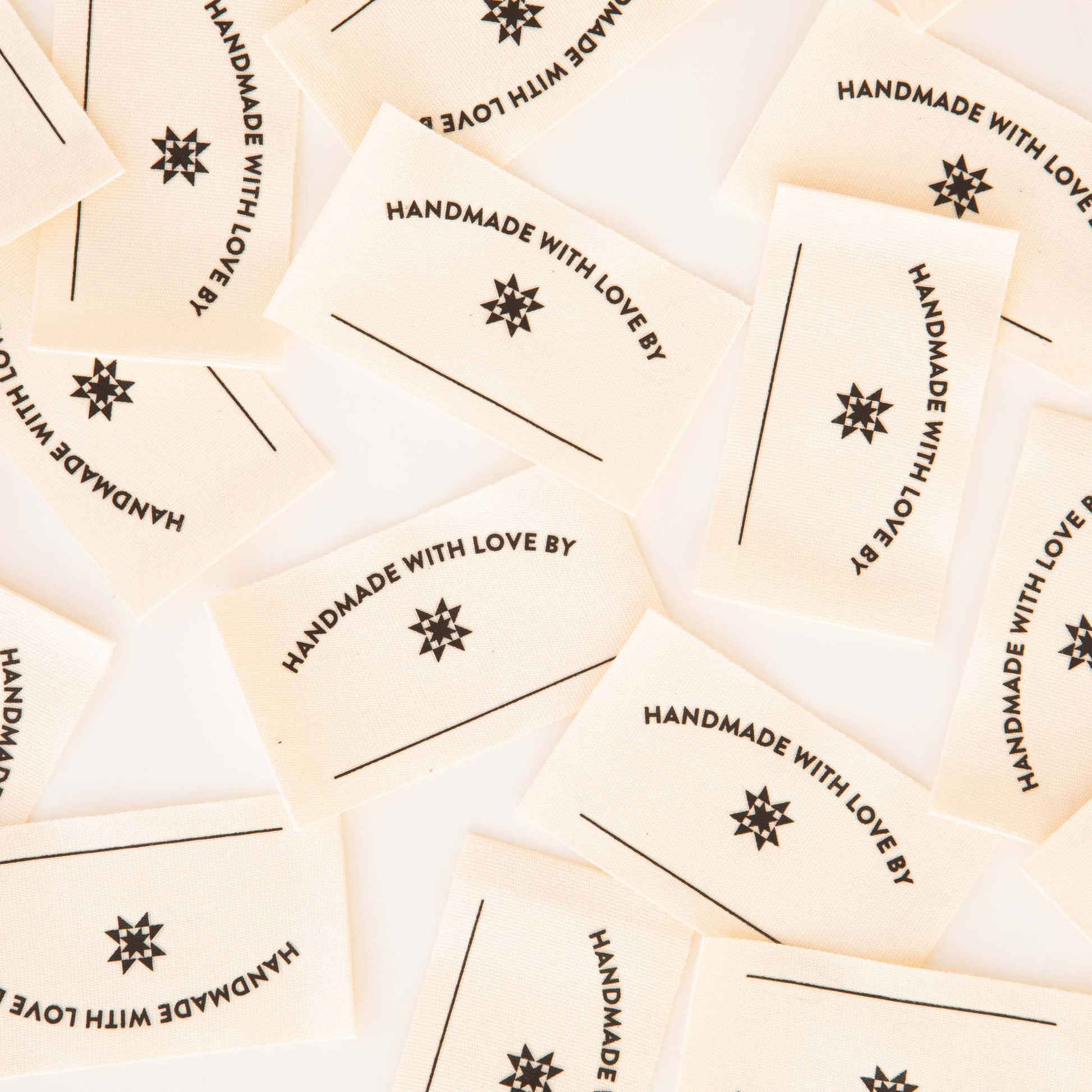 Sarah Hearts - Handmade with Love Organic Cotton Write-In Quilt Labels