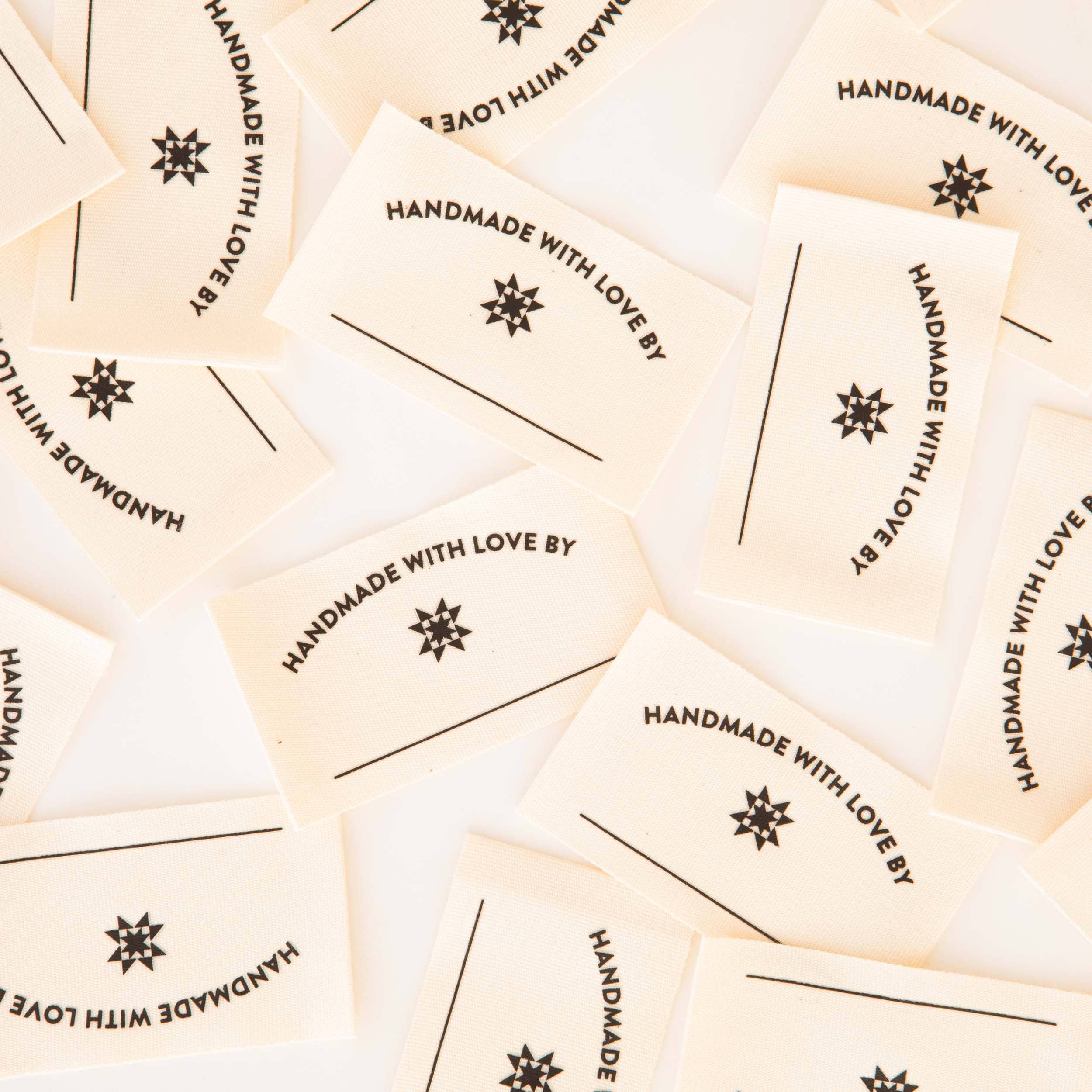 Sarah Hearts - Handmade with Love Organic Cotton Write-In Quilt Labels