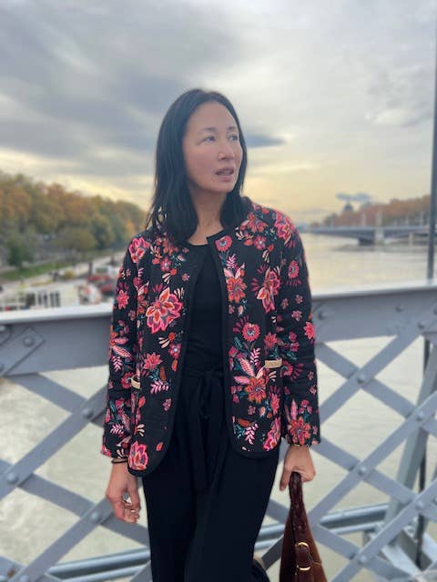 Slub Viscose Fabric – Kalya Indian Floral Black – My Dress Made