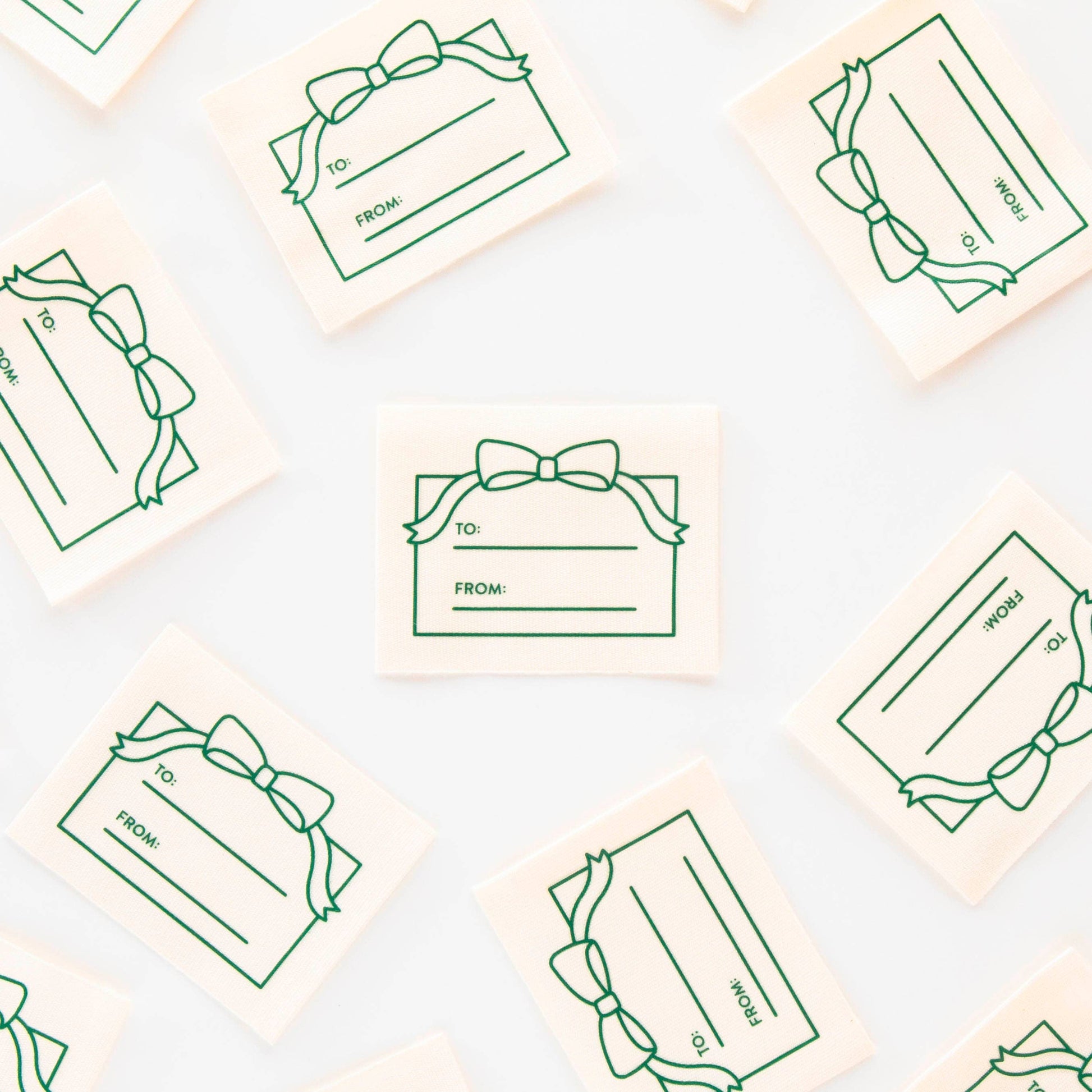 Sarah Hearts - To: From: Gift Organic Cotton Write In Sewing Labels