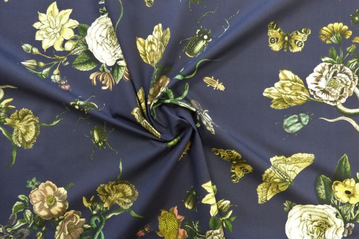 Lady McElroy Cobra Corsage in Marine on Marlie Care Lawn