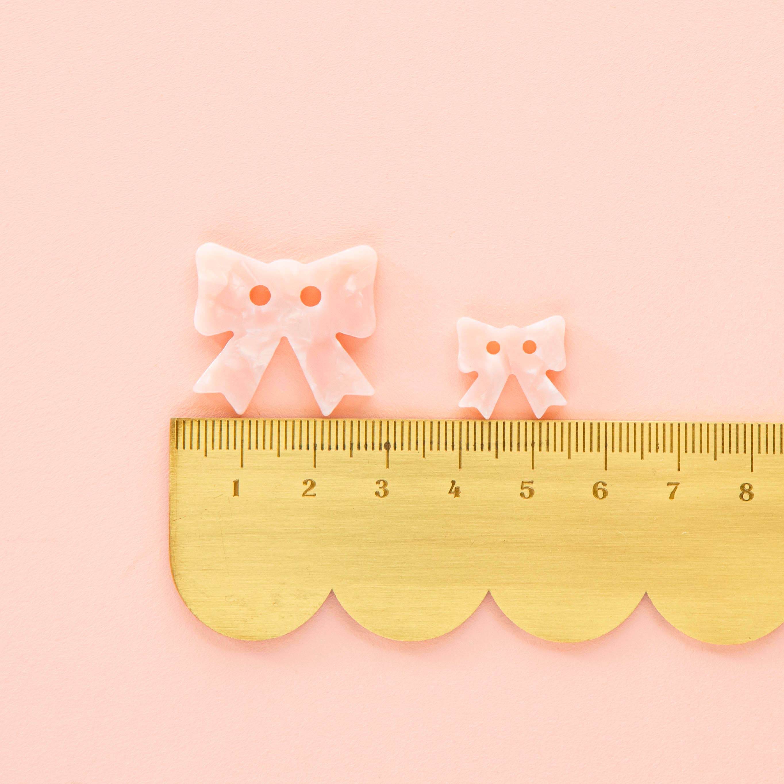 Sarah Hearts - Pink Bow Small 5/8" Buttons