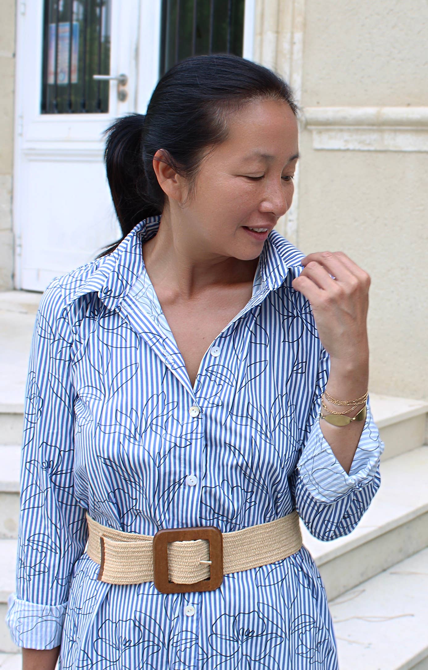 Cotton Fabric – Alyzée Striped Floral – My Dress Made