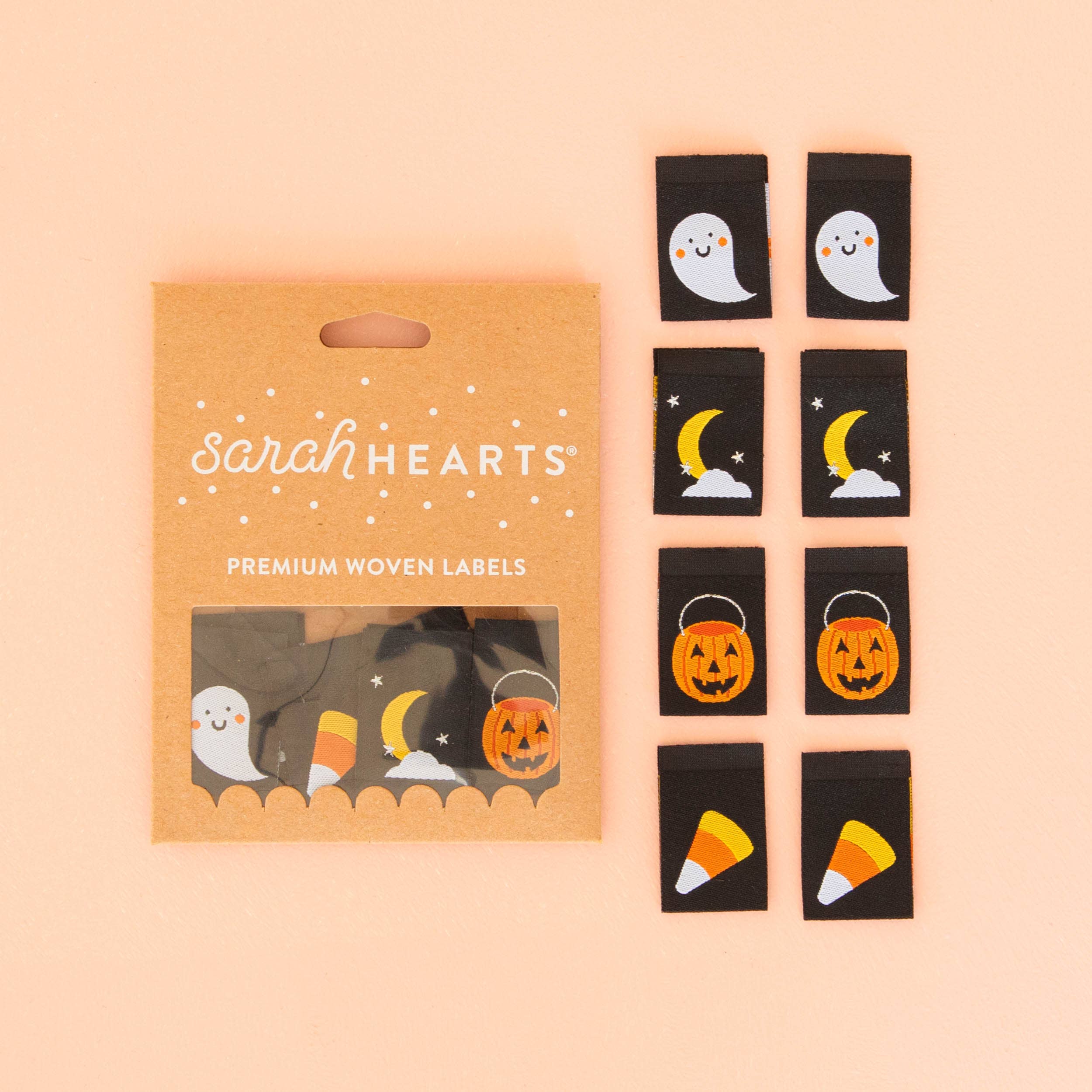 Sarah Hearts - Halloween Icons Multipack Woven Sewing Labels