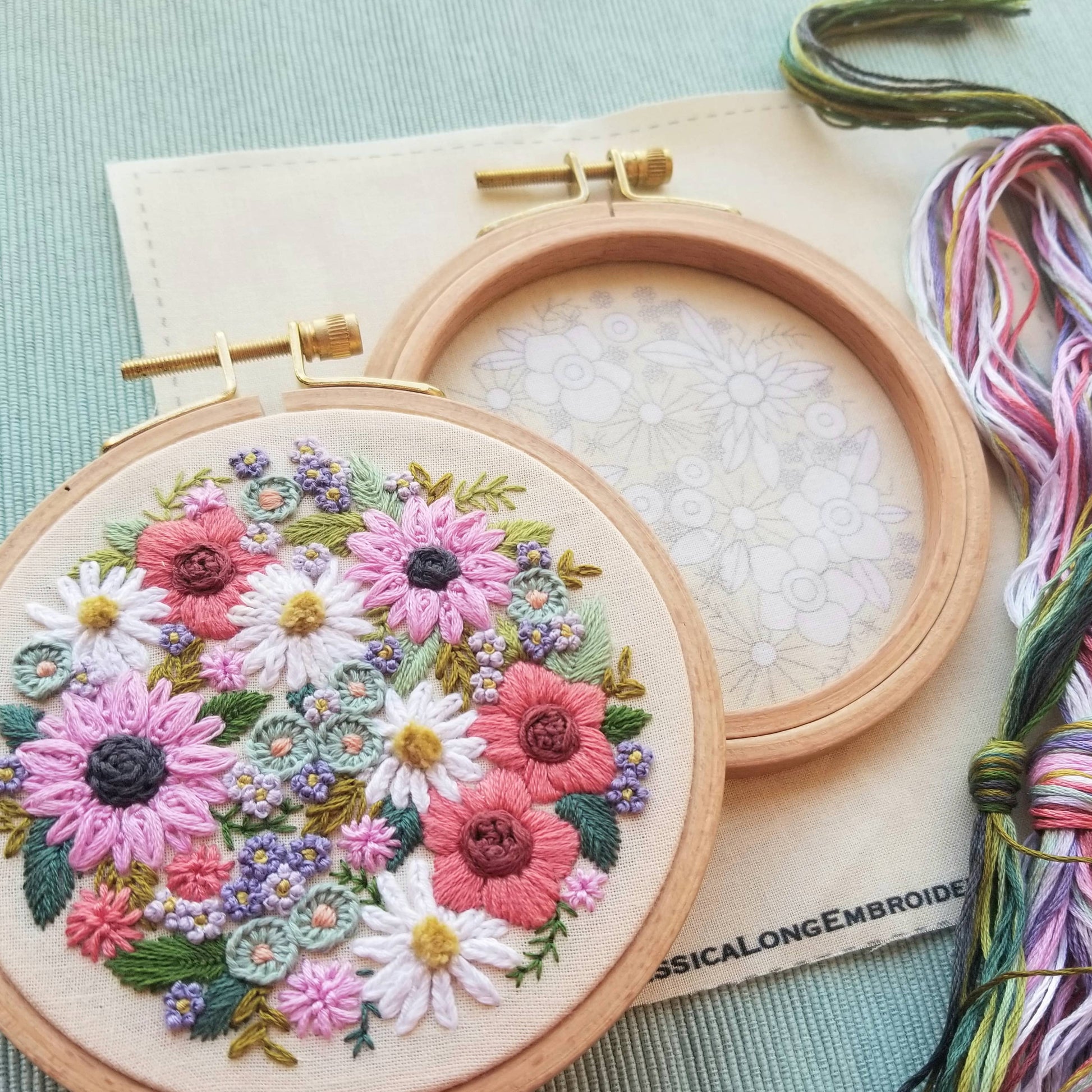 Jessica Long - Wildflower Sampler Embroidery Craft Kit