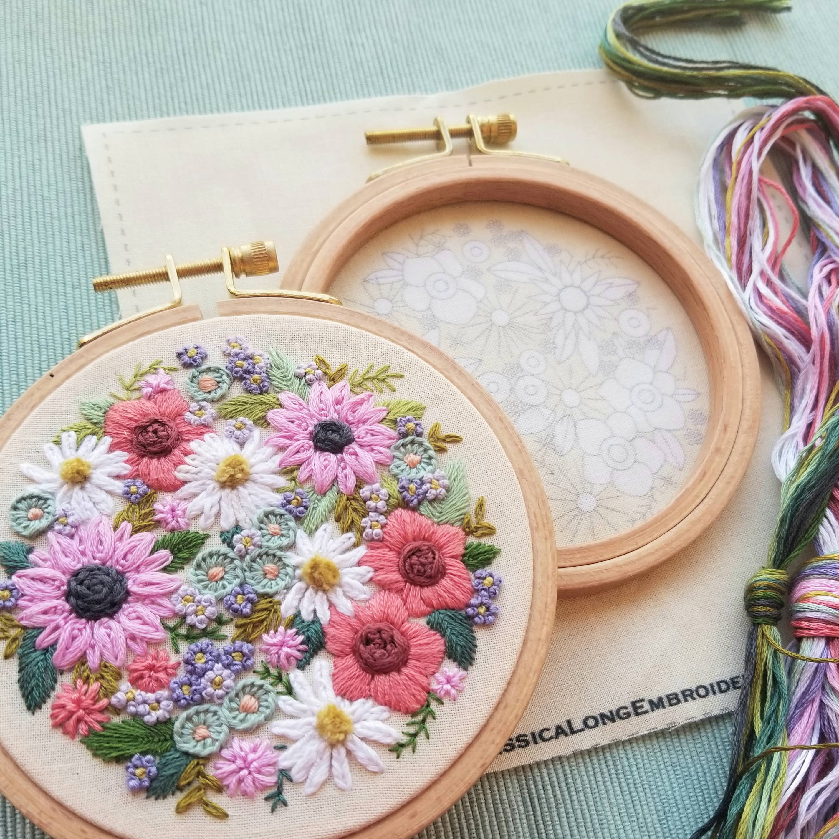 Jessica Long - Wildflower Sampler Embroidery Craft Kit